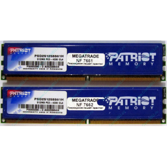 Память 1Gb (2x512Mb) DDR2 Patriot PSD251253381H pc4200 533MHz (Вологда)